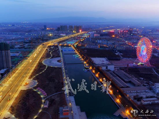俯瞰天马湖夜景